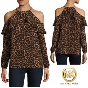 Michael Kors  Cold Shoulder Halter Top